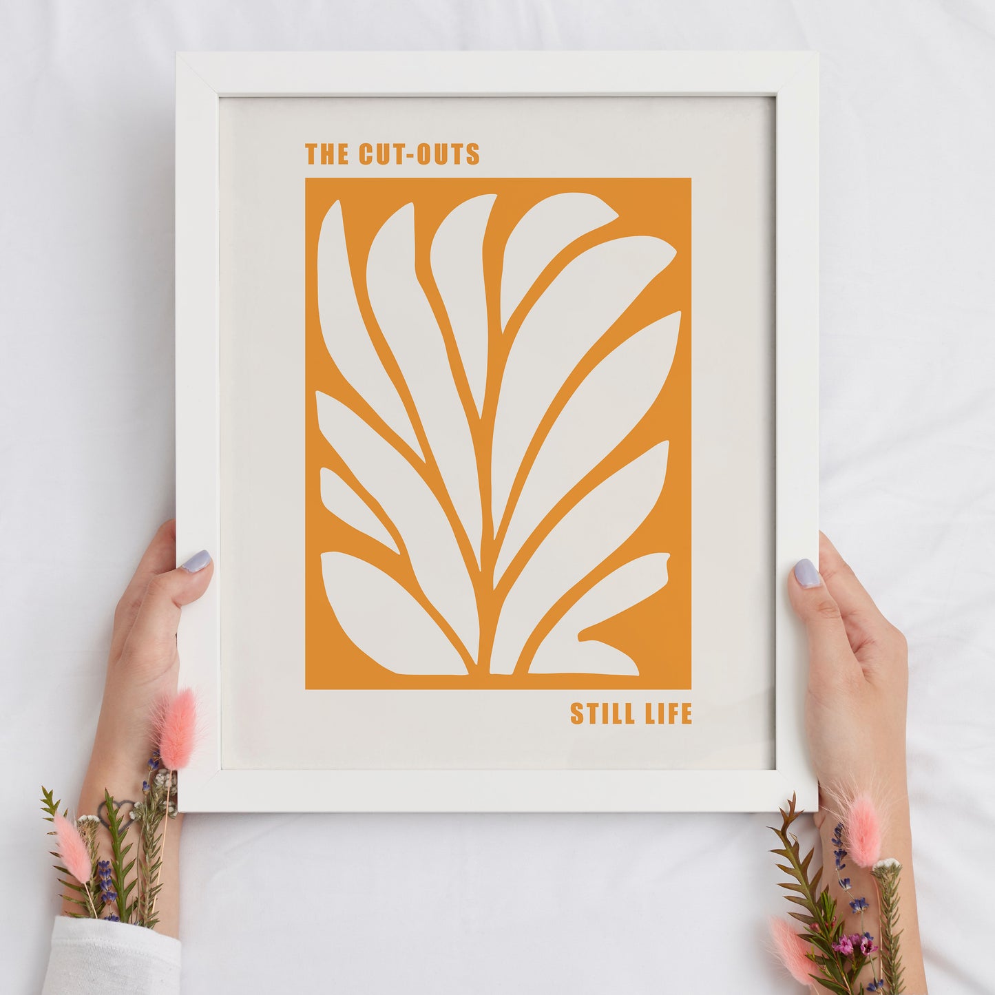 Yellow Cut Outs Leaf Poster