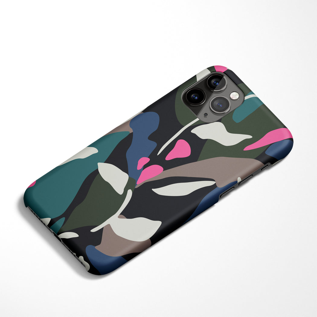 iPhone Case with Abstract Floral Pattern