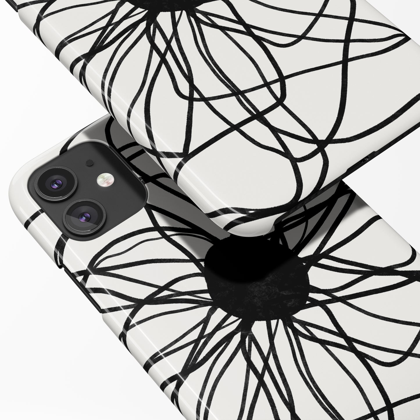 Abstract BW Drawing iPhone Case