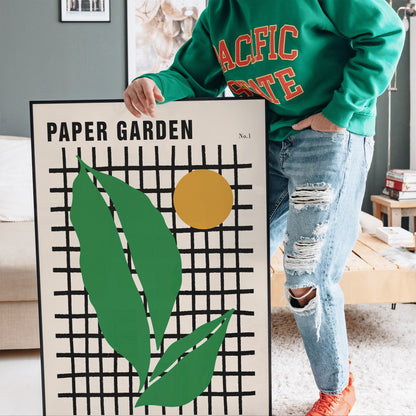 Retro Paper Garden Poster