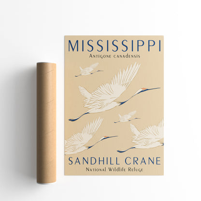 Sandhill Crane, Mississippi Poster