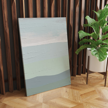 Painted Mint Abstract Art Canvas Print