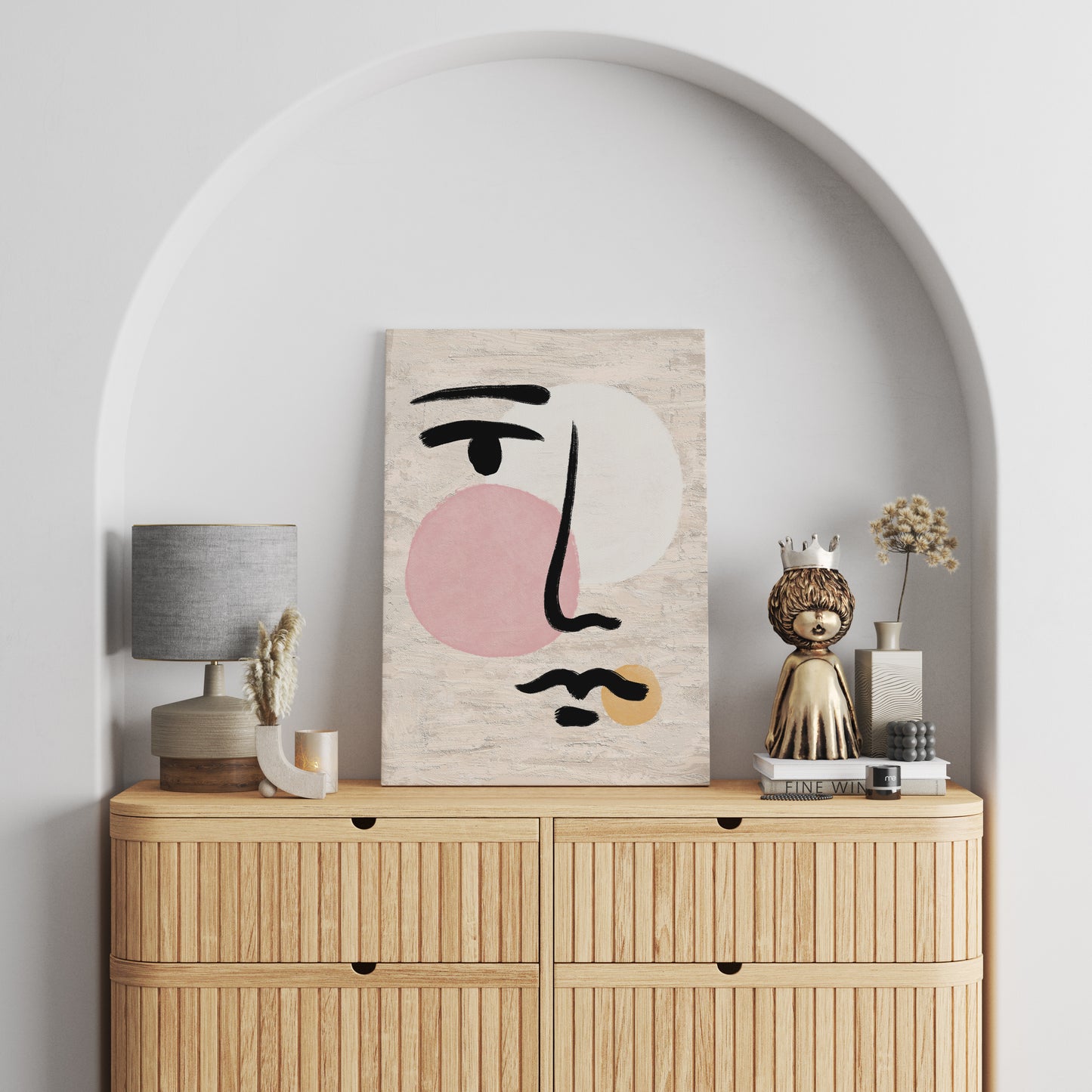 Minimalist Painted Face Canvas Print