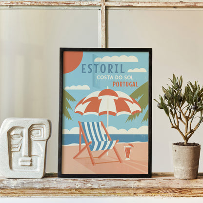 Estoril Portugal Beach Poster