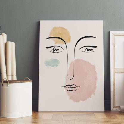 Picasso Woman Face Painting Canvas Print