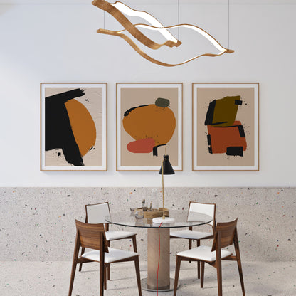 Set of 3 Danish Modern Abstract Prints