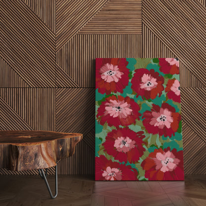 Painted Floral Jubilee Canvas Print