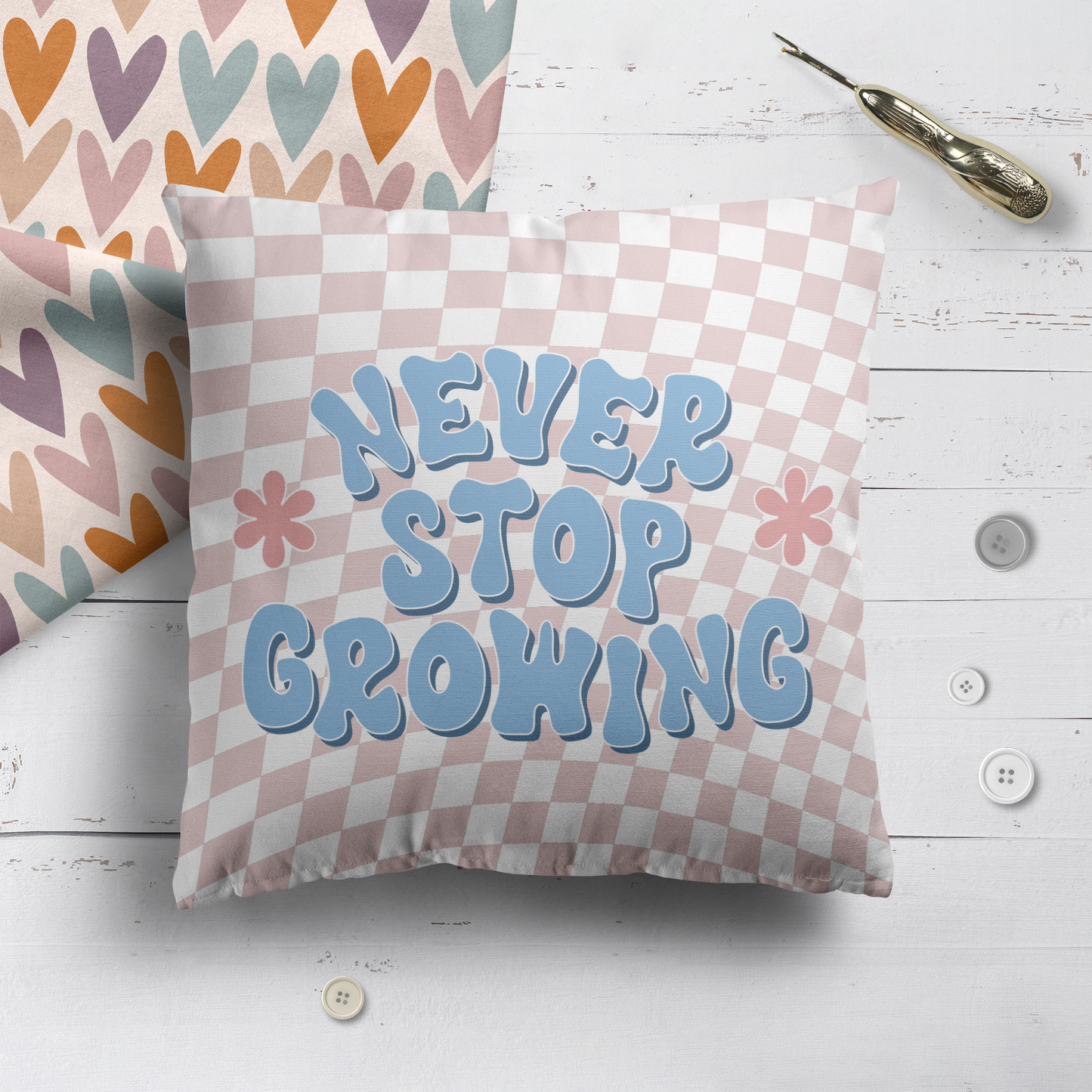 Never Stop Groving, Groovy Throw Pillow