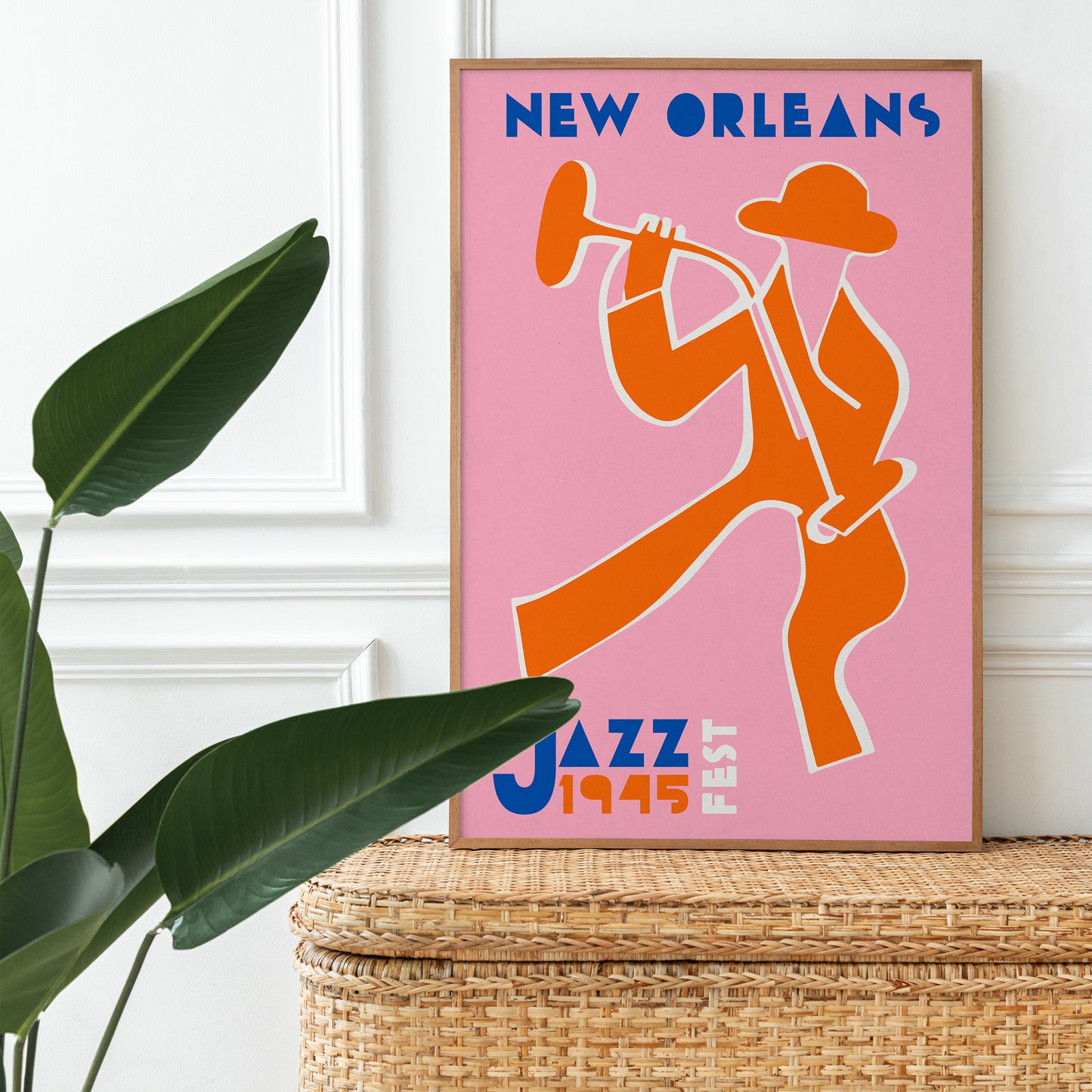 Pink Jazz Fest in Louisiana Poster