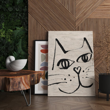 Cute Black Cat Canvas Print