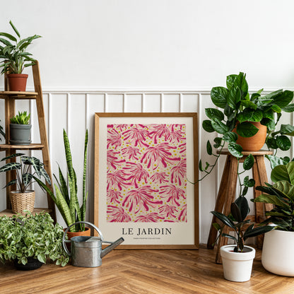 Tropical Le Jardin Botanical Garden Painted Poster