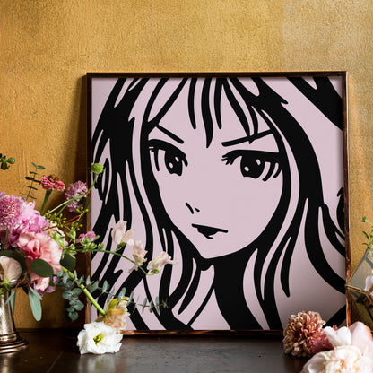 Anime Manga Cute Girl Print