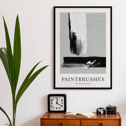 Paintbrushes Abstract Modern Poster