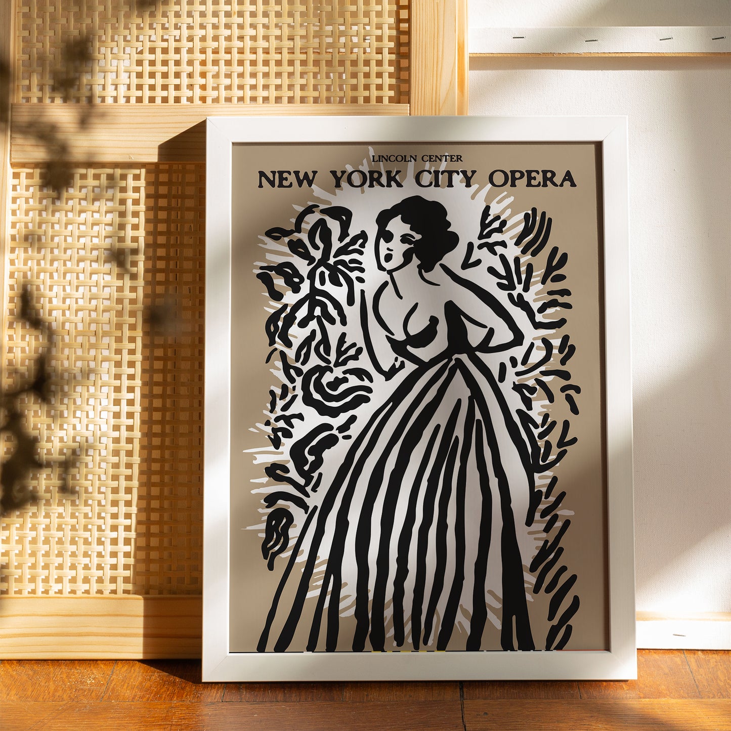 New York City Opera Beige Poster