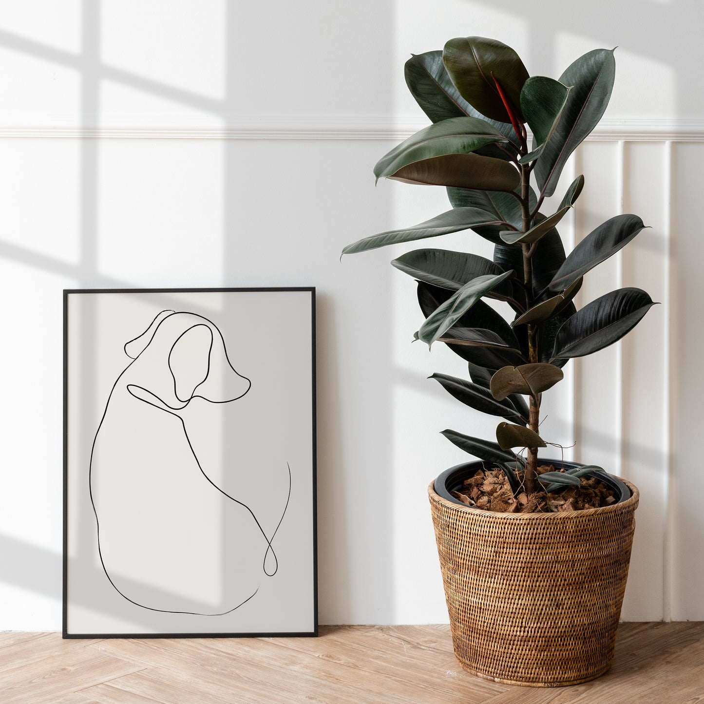 Picasso Dog Line Art Poster