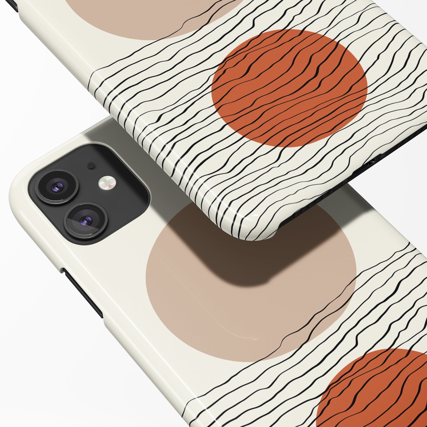 Beige Drawing iPhone Case 2