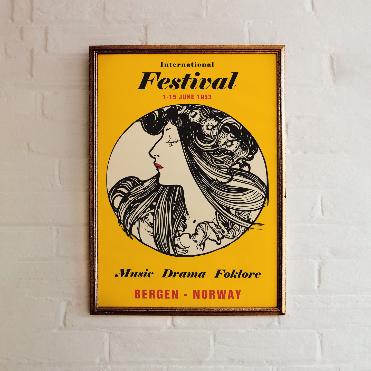 Bergen Music Festival Vintage Poster