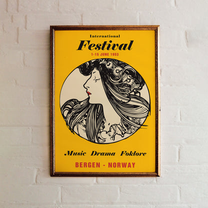 Bergen Music Festival Vintage Poster