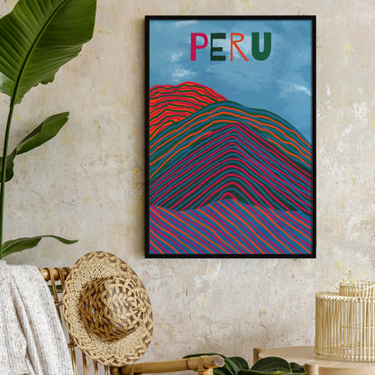 Peru Colorful Travel Poster