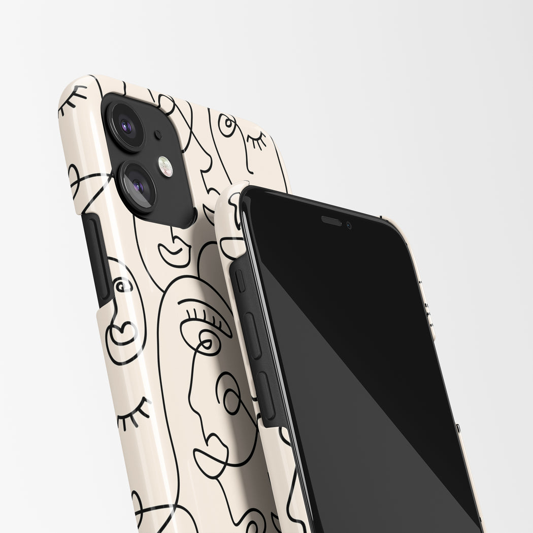 Line Art Drawing iPhone Case