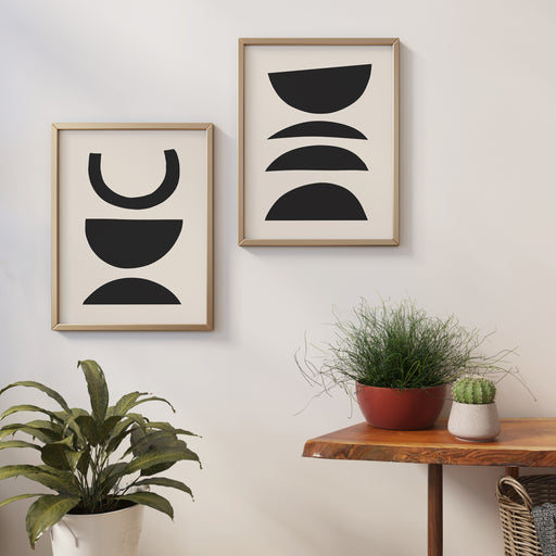 Set of 2 Rustic Abstract Prints