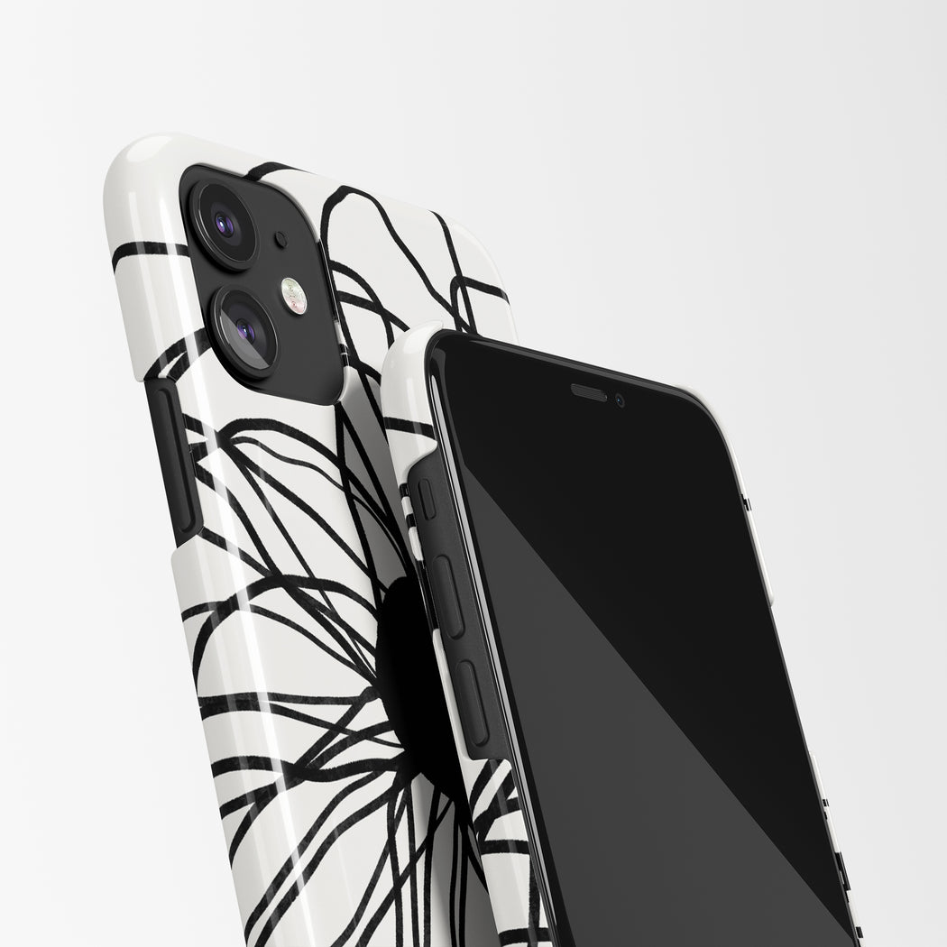 Abstract BW Drawing iPhone Case