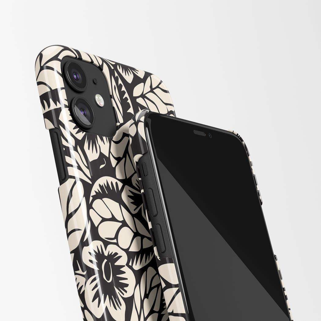 Linocut Flower iPhone Case