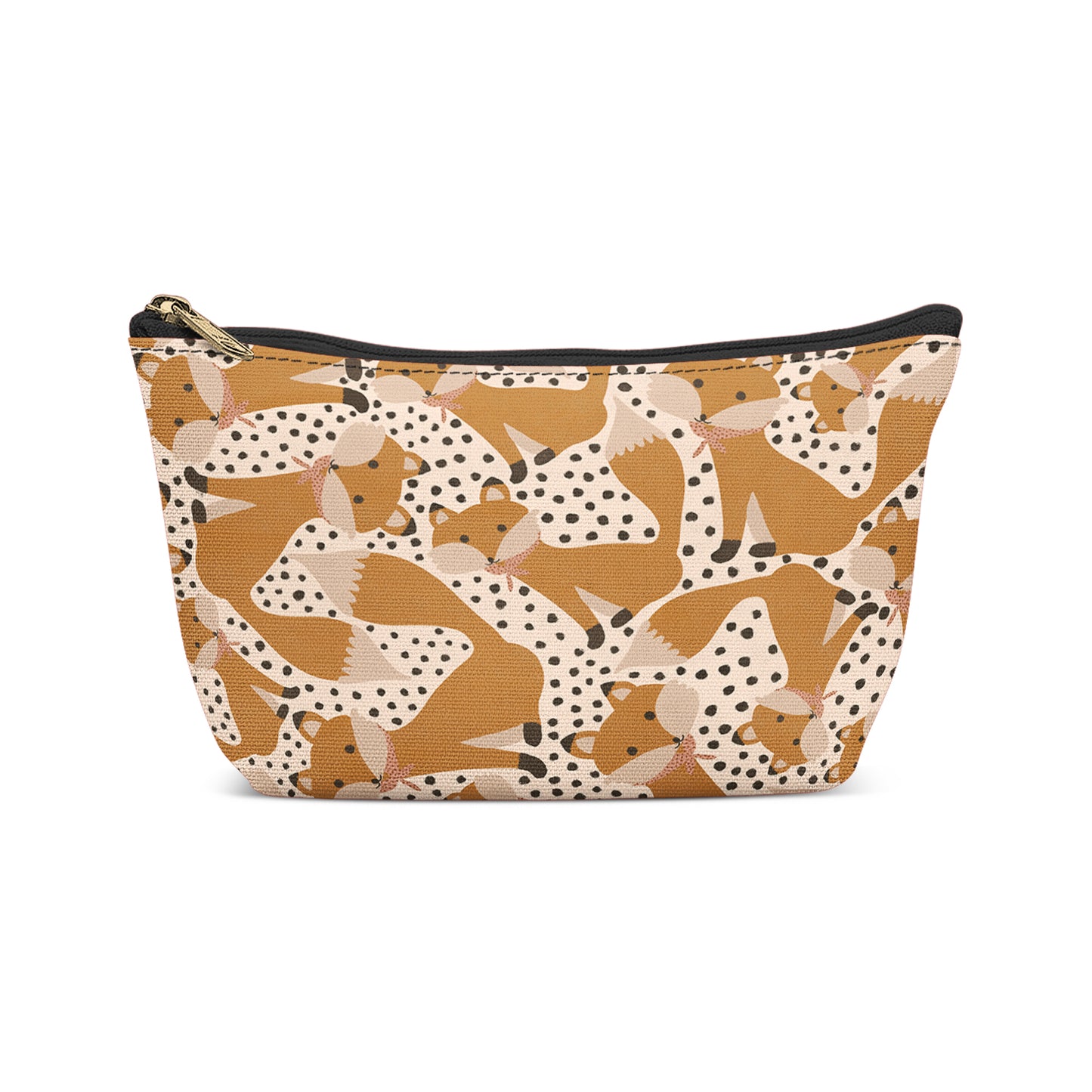 Cute Funny Foxes Pattern Makeup Bag