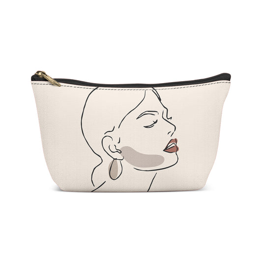 Line Art Woman Fashion Makeup Bag