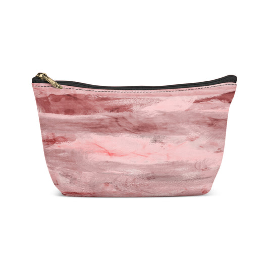 Pink Abstract Scenery Makeup Bag
