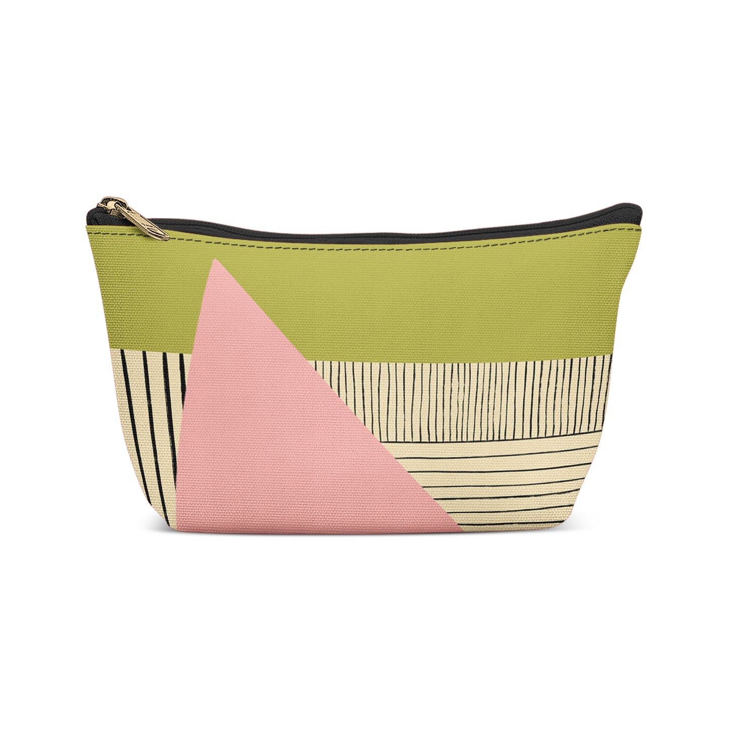 Green Pink Modern Art Makeup Bag