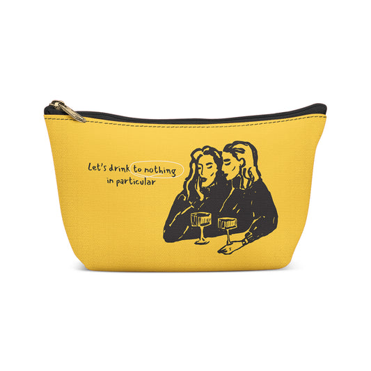 Yellow Pop Art Woman Makeup Bag