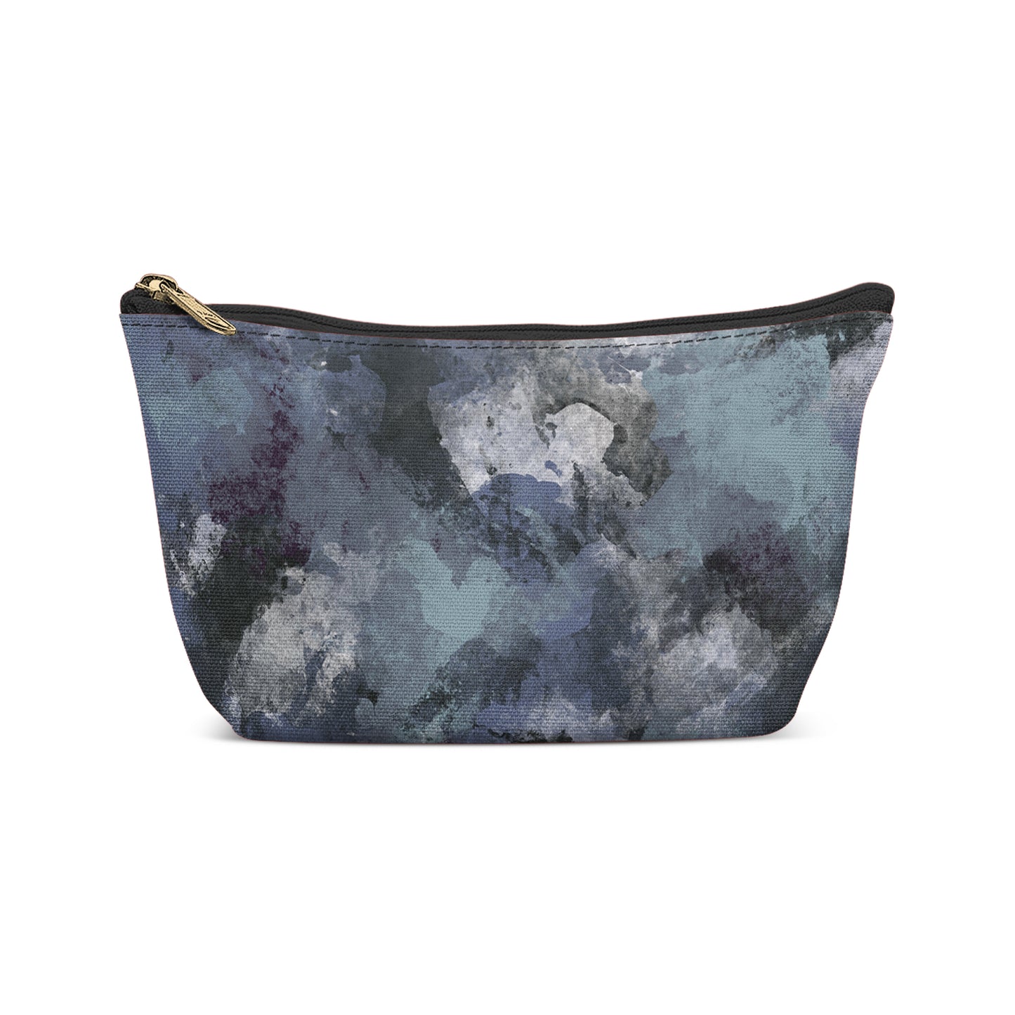 Dark Hand Painted Abstract Art Makeup Bag