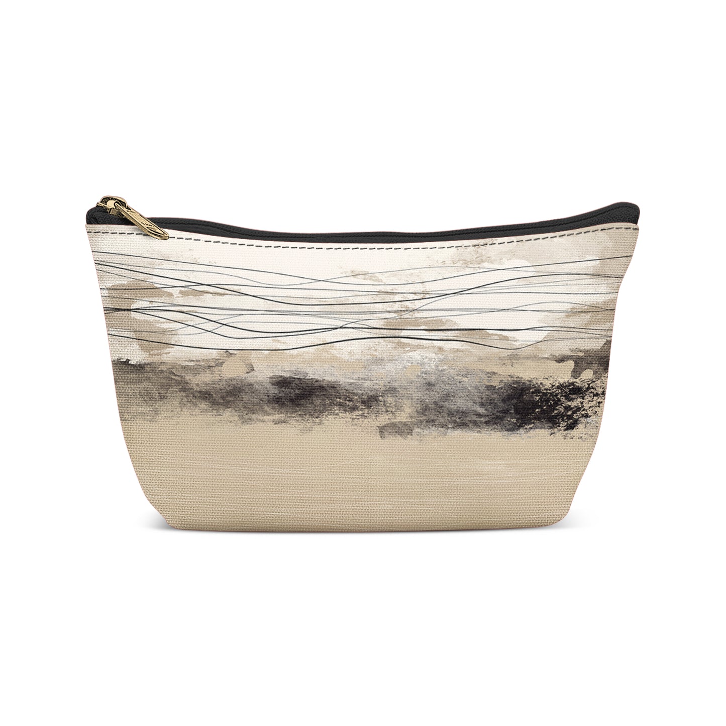 Beige Modern Rustic Makeup Bag