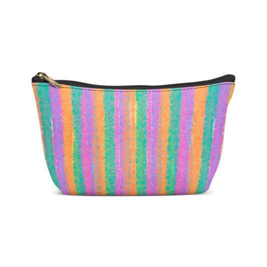 Colorful Painted Line Art Makeup Bag