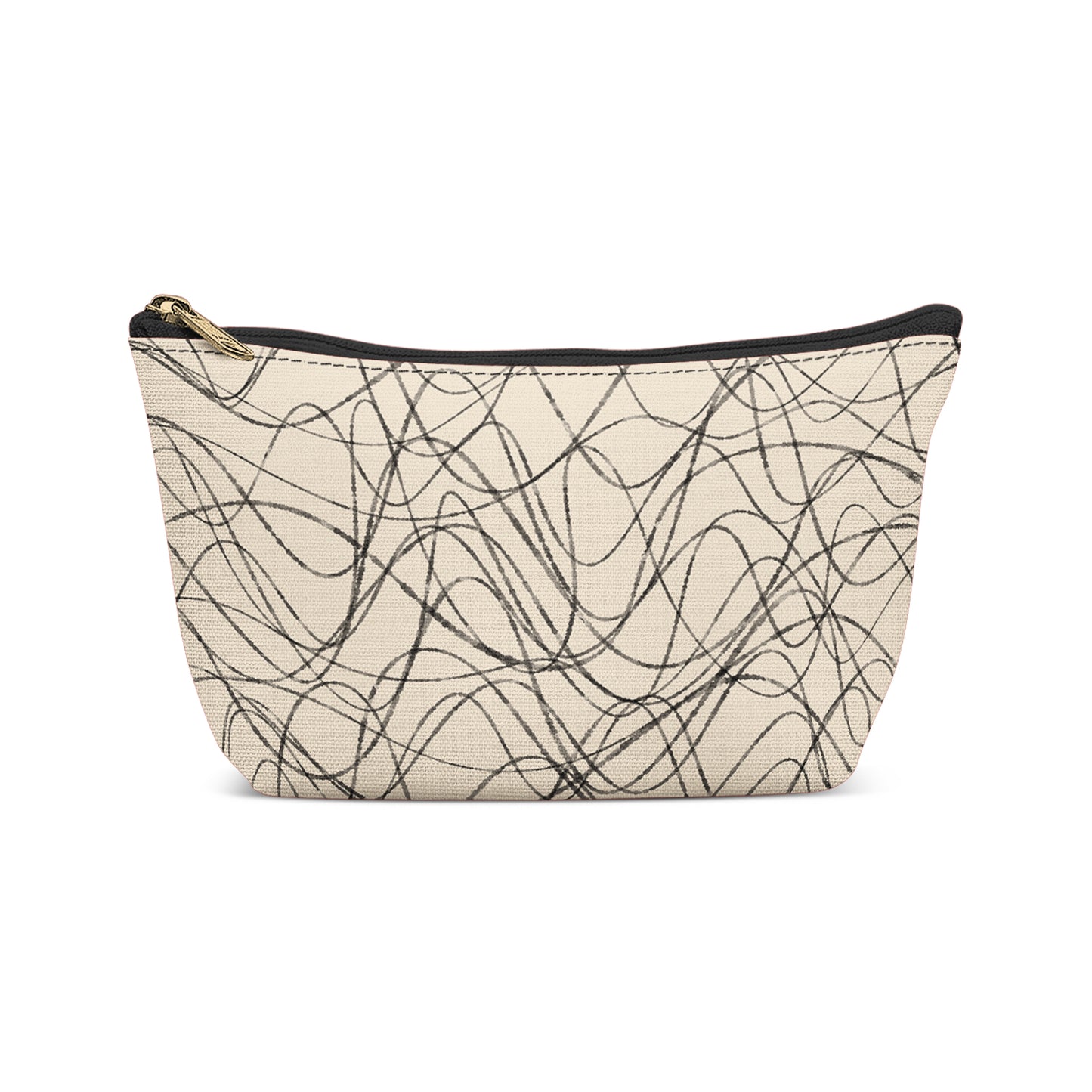 Minimalist Style Beige Makeup Bag