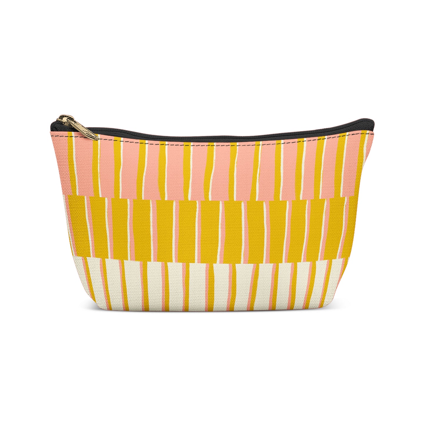 Summer Striped Modern Art Makeup Bag