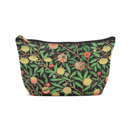 Art Nouveau Black Flowers Makeup Bag