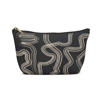 Black Modern Pattern Makeup Bag