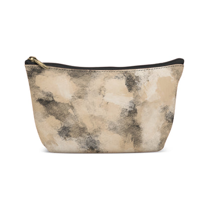 Beige Abstract Grunge Makeup Bag