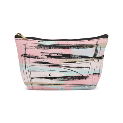 Abstract Modern Art Pink Makeup Bag