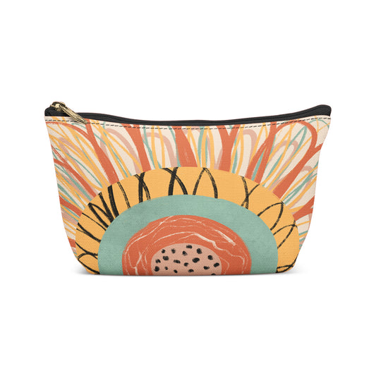 Painted Sunflower Gypsy Style Makeup Bag