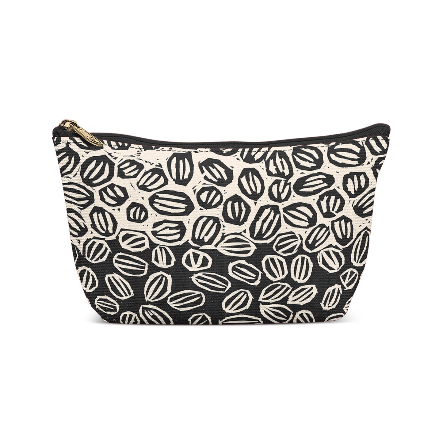 Coffee Handmade Linocut Makeup Bag