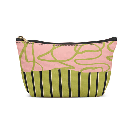 Green Pink Modern Style Makeup Bag