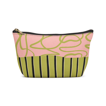 Green Pink Modern Style Makeup Bag