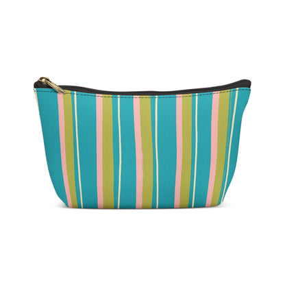 Retro Striped Colorful Art Makeup Bag