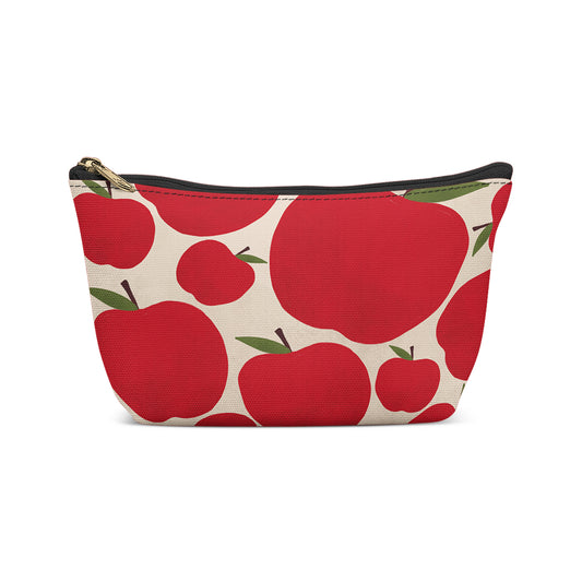 Red Apples Pattern Makeup Bag