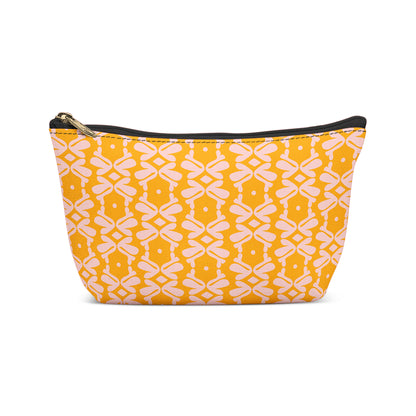 Yellow and Pink Art Deco Pattern Makeup Bag