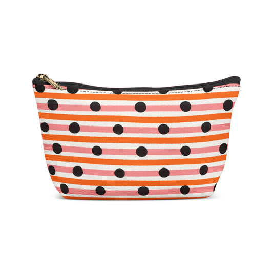 Dots and Lines Pattern Makeup Bag