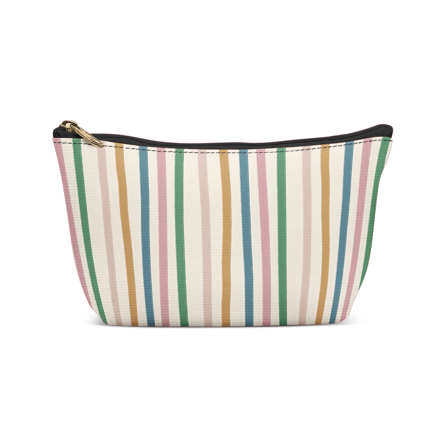 Retro Minimalist Striped Makeup Bag